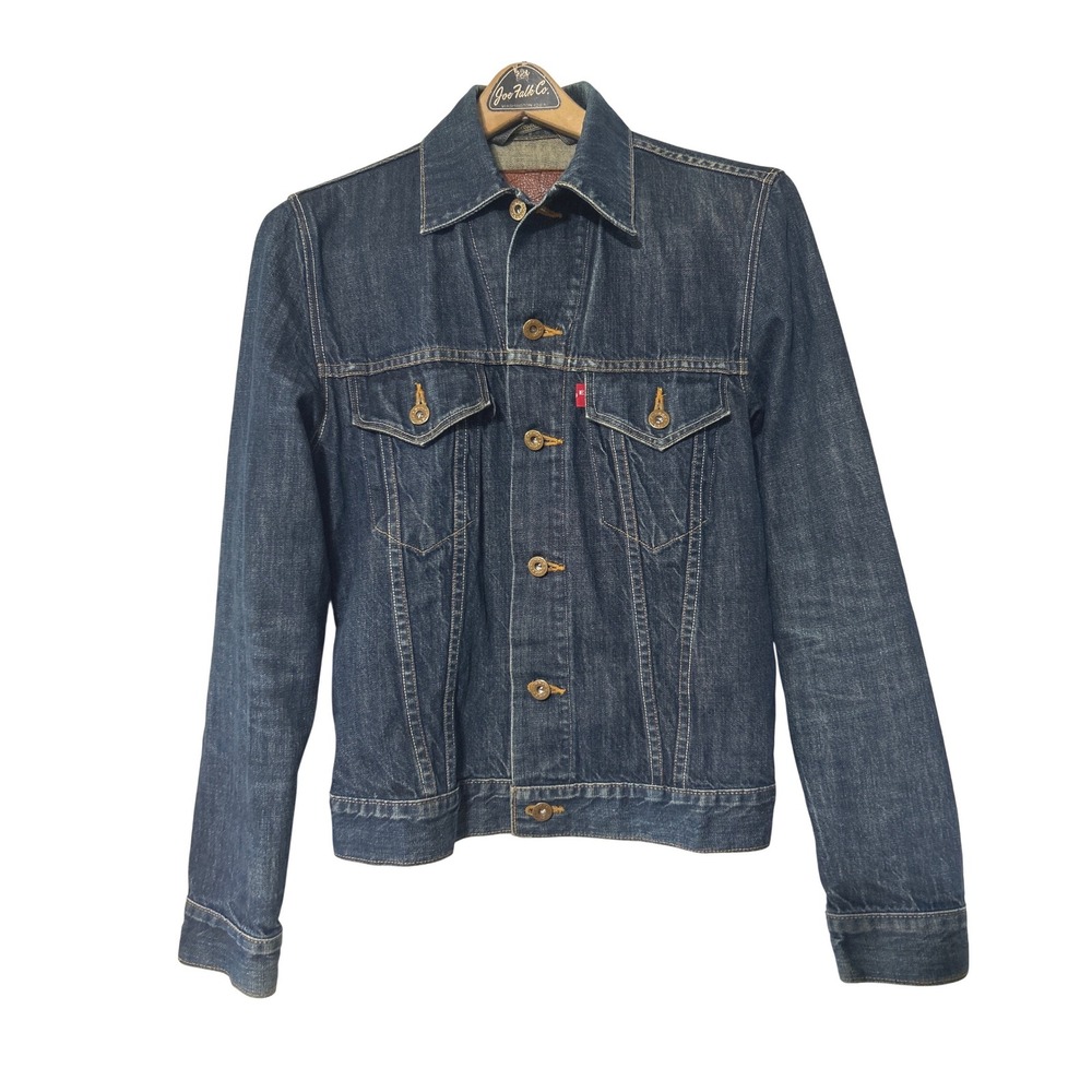 Vintage Levis Type III Trucker Jacket Dark Wash Denim Small Made in USA